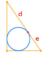 Площадь прямоугольного треугольника по отрезкам на которые делит гипотенузу вписанная окружность